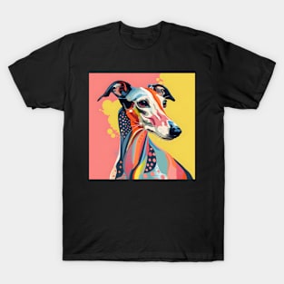 Greyhound in 70's T-Shirt